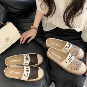 2025 New Style Chanel Style Fisherman Shoes Women Breathable Flat Half Slippers Soft Sole Daily Comfort Autumn Summer Women Shoes