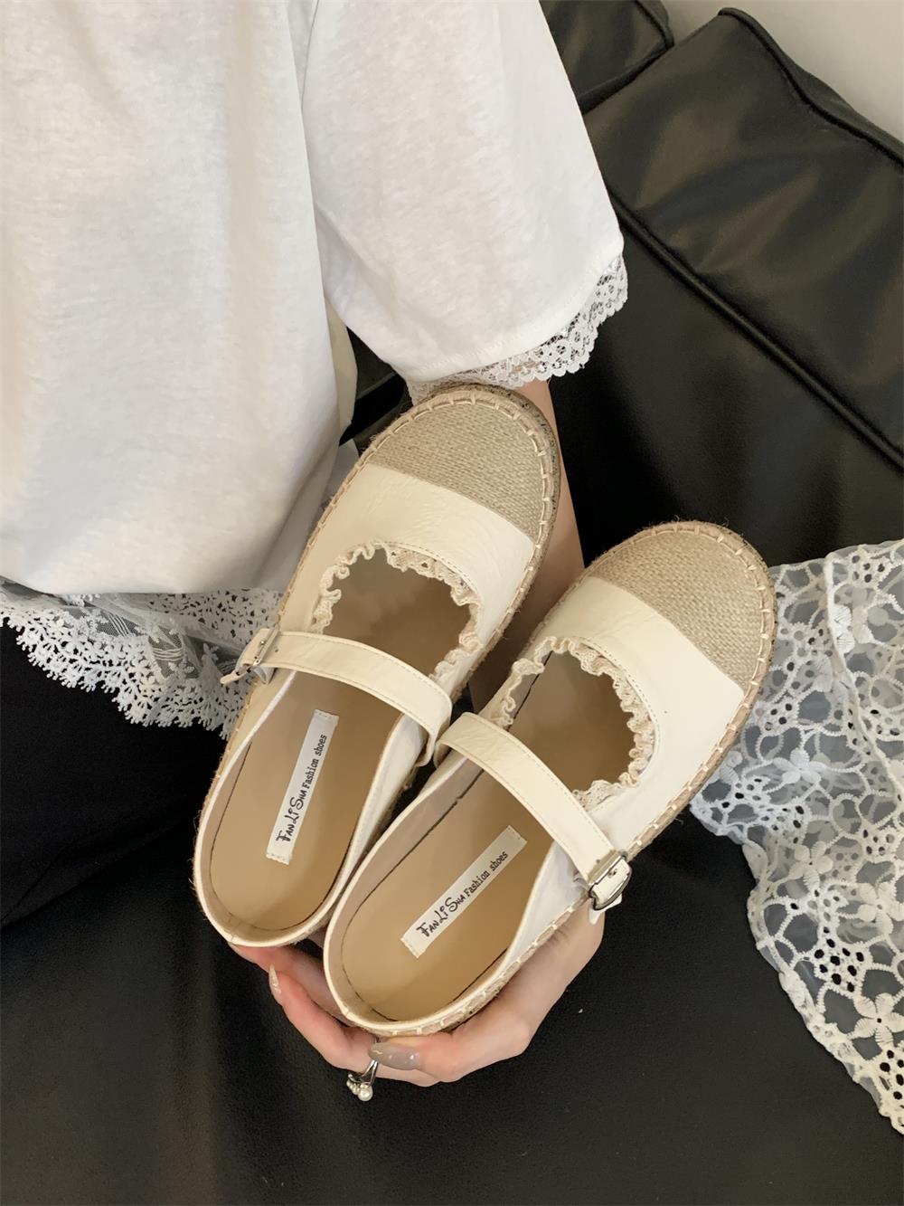 Chanel Style Thick Sole Open Toe Slippers for Women 2025 Summer New Woven Fisherman Shoes Breathable - Image 3
