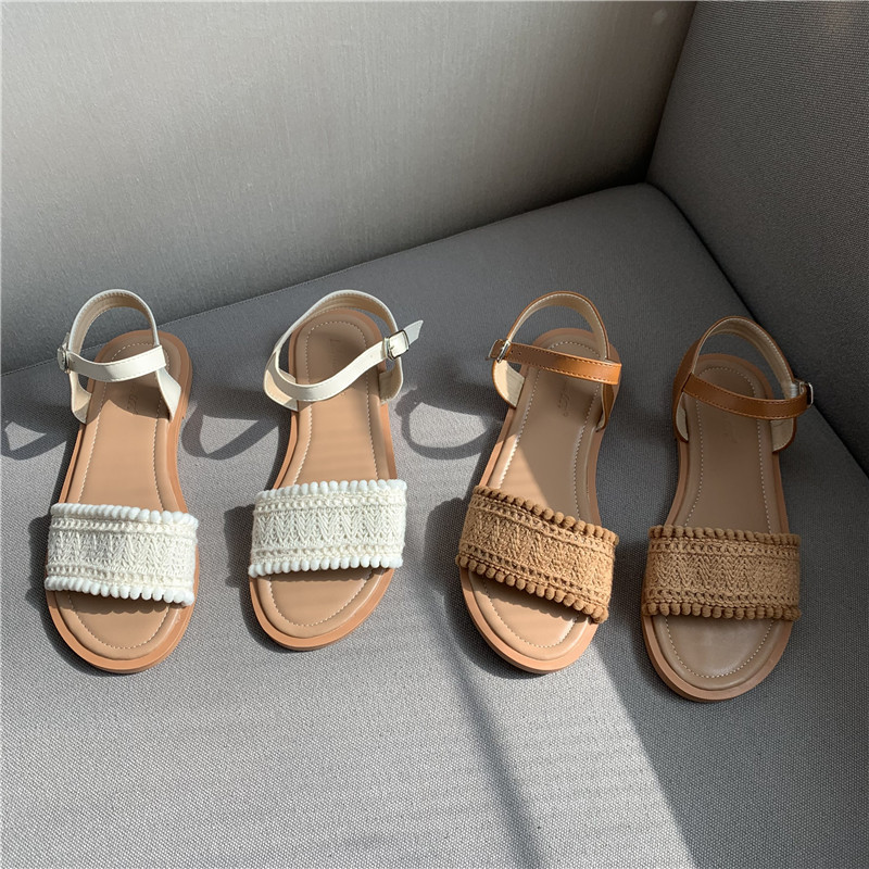 Fairy Style Flat Sandals for Women Summer 2026 New Open Toe Backless French Soft Sole Sandals - Image 4