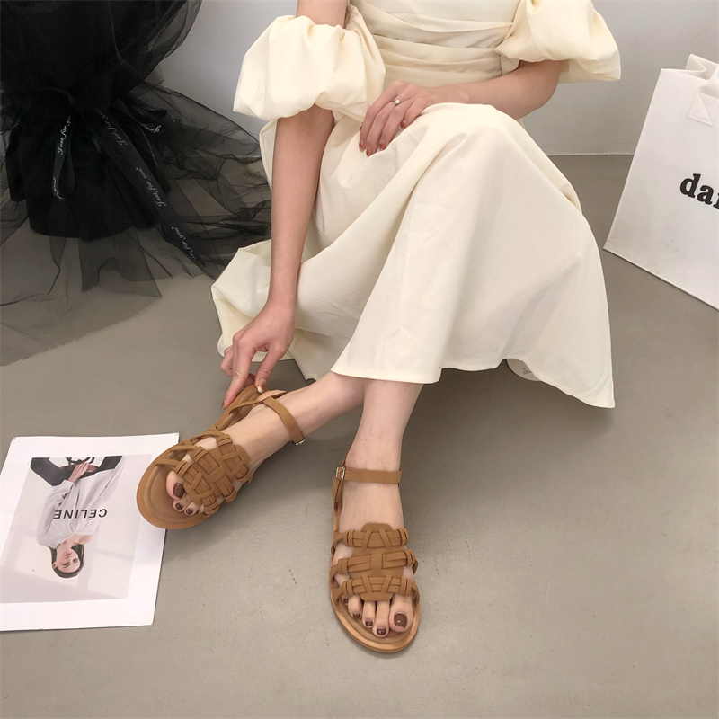 Flat Fairy Retro Bohemian Sandals Women 2026 New Summer French Beach Vacation Roman Shoes - Image 2