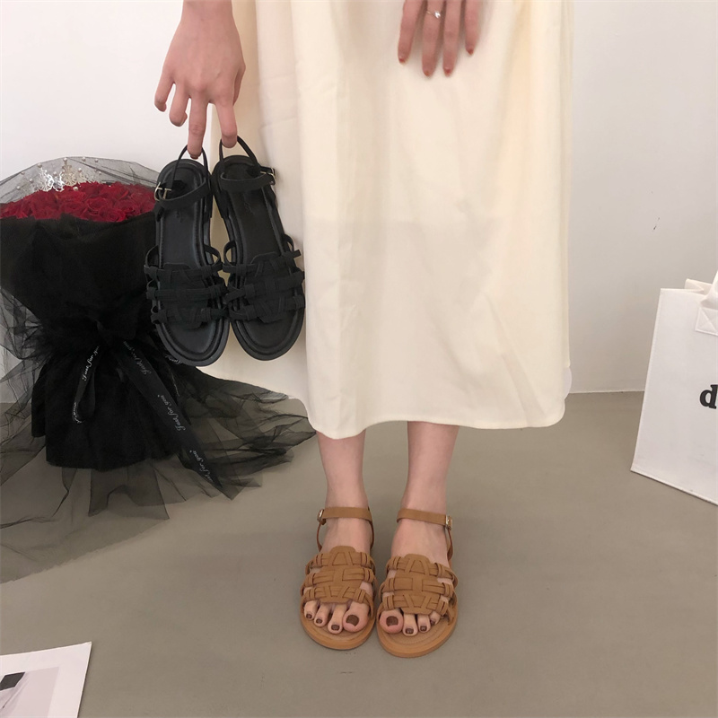 Flat Fairy Retro Bohemian Sandals Women 2026 New Summer French Beach Vacation Roman Shoes - Image 3